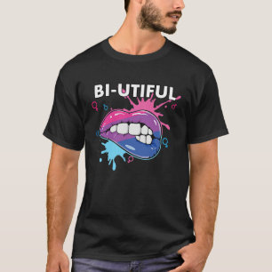 Bi Utiful Bisexual Rainbow Pride Bisexuality LGBTQ T-Shirt