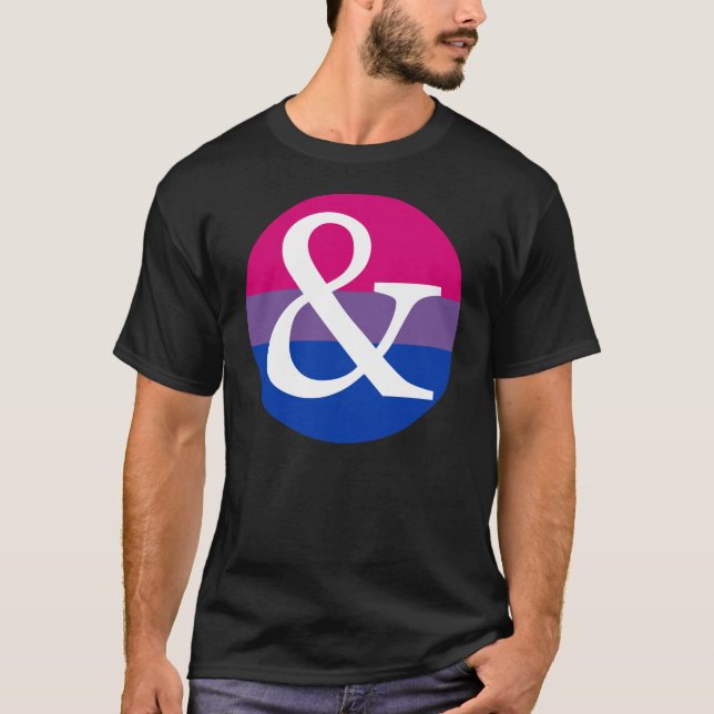 Bi Visibility: Yes, Both, Either (Design 23: "&") T-Shirt (Front)