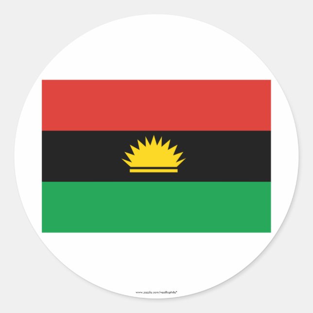 Biafra Flag (1967-1970) Classic Round Sticker (Front)