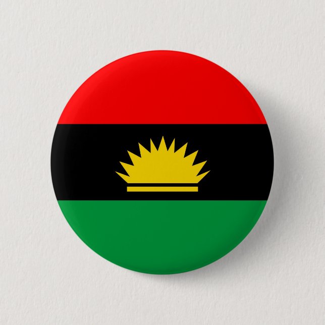 Biafra republic minority people ethnic flag button (Front)