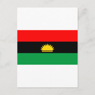 Biafra republic minority people ethnic flag postcard