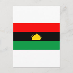 Biafra republic minority people ethnic flag postcard