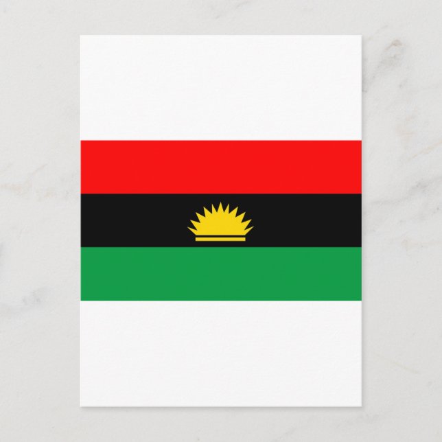 Biafra republic minority people ethnic flag postcard (Front)