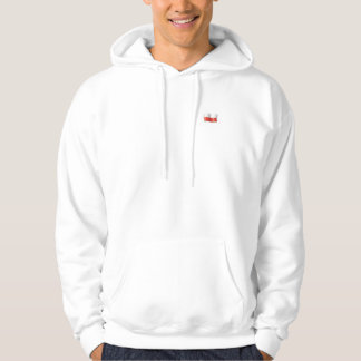 Biala bluza z polska flaga i orzelkiem na plecach hoodie