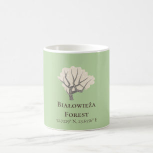 Białowieża Forest Latitude & Longitude Coffee Mug