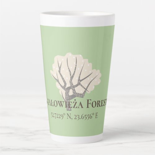BiaÅowieÅa Forest Latitude  Longitude  Latte Mug