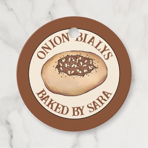 Bialy Jewish Bakery Baker Chef Baked By Homemade Favor Tags