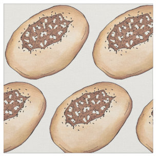 Bialy Jewish Bakery Onion Bread Poland Polish Food Fabric
