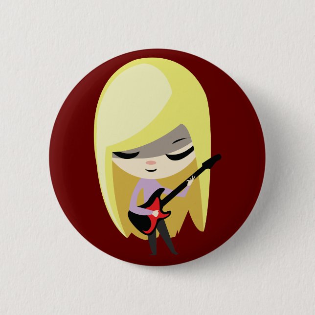 Biana the Blonde Bassist Button (Front)