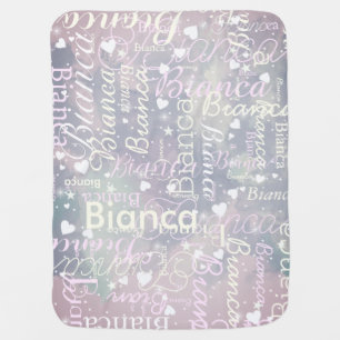Bianca custom name sweet magical dreams newborn baby blanket