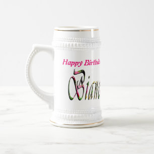 Bianca Girls Name Logo, Beer Stein