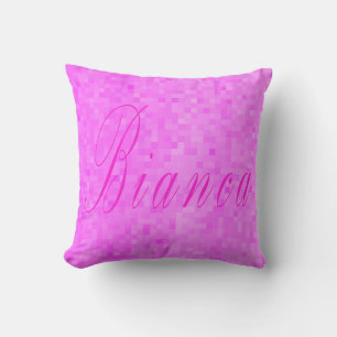 Bianca Girls Name Logo, Throw Pillow