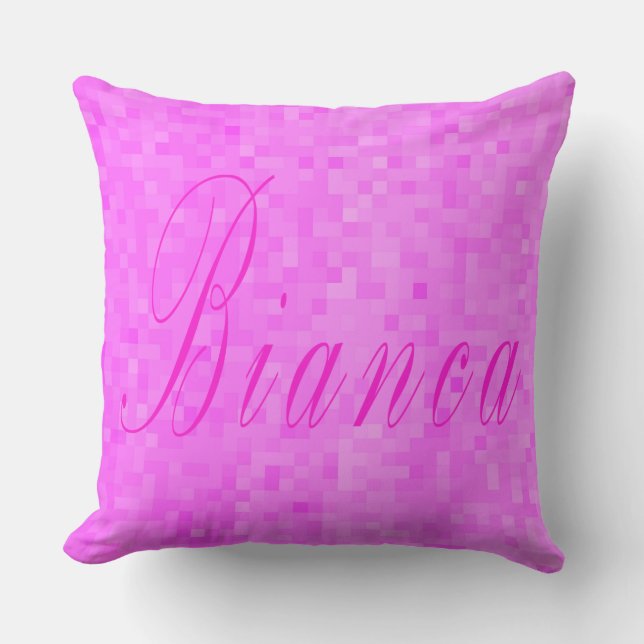 Bianca Girls Name Logo, Throw Pillow (Front)