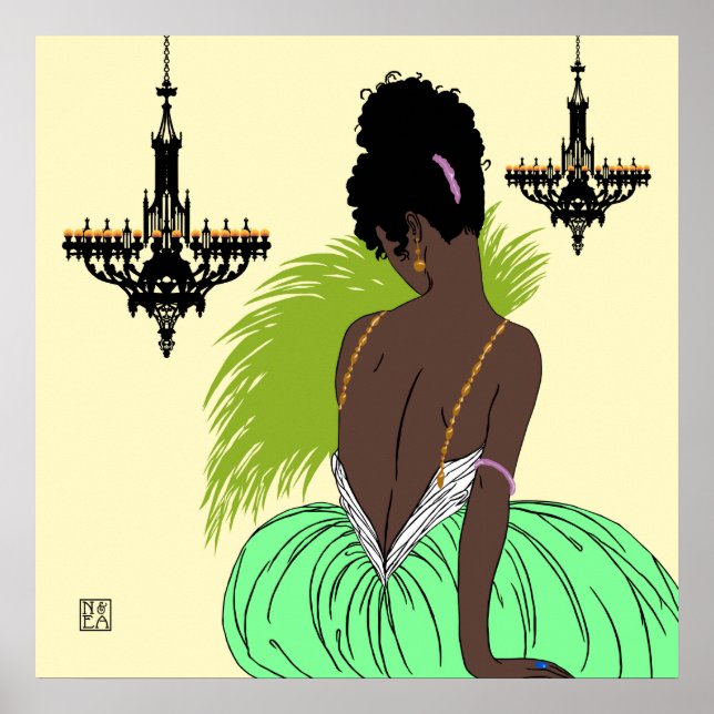 Bianca in Green - Prints/Posters Poster (Front)