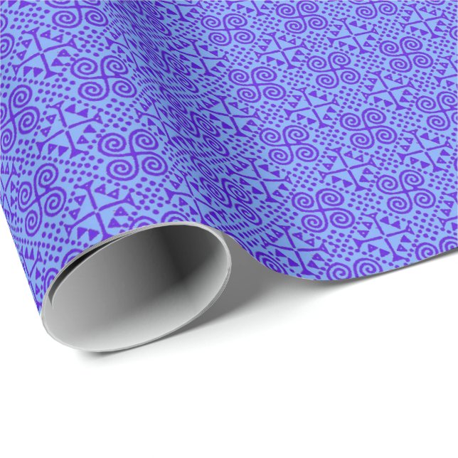 Bianca Purple and Blue Wrapping Paper (Roll Corner)