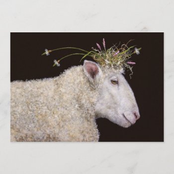 Bianca The Sheep Engagement Party Invite by vickisawyer at Zazzle