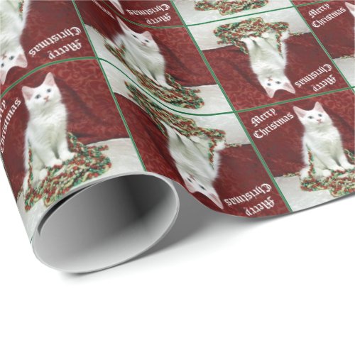 Biancas Maine Coon Christmas Cat  Kitten Wrapping Paper