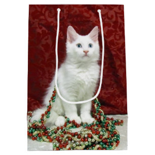 Bianca's Maine Coon Christmas - Cat  Medium Gift Bag