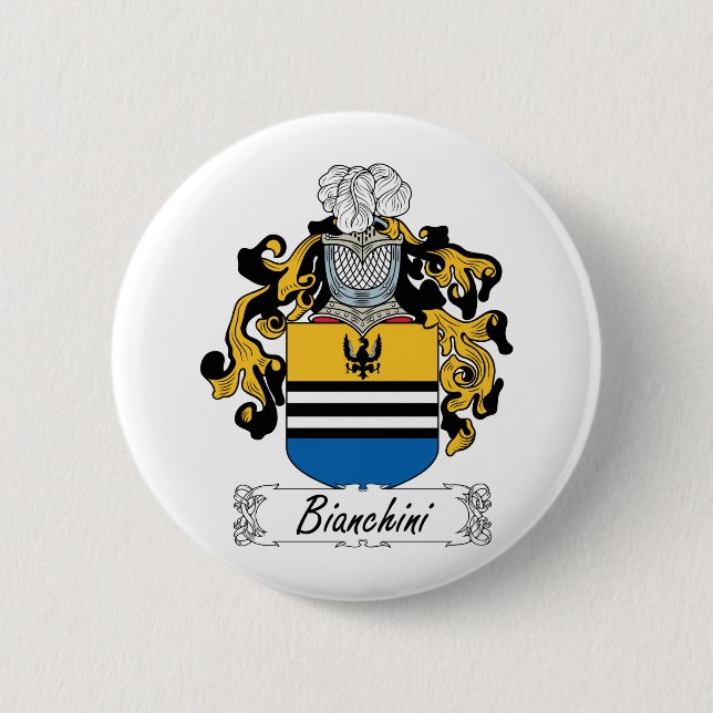 Bianchini Family Crest Pinback Button (Front)