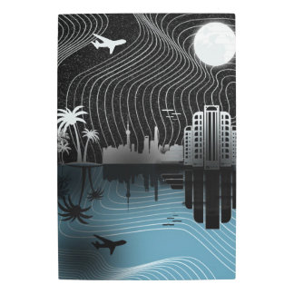 Bianco e nero metal print