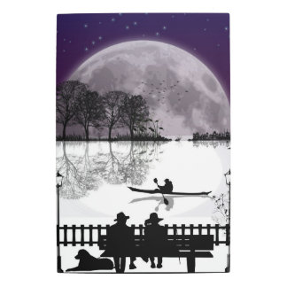 Bianco e nero metal print