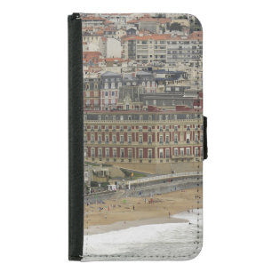 Biarritz beach, Belle Époque architecture. Samsung Galaxy S5 Wallet Case