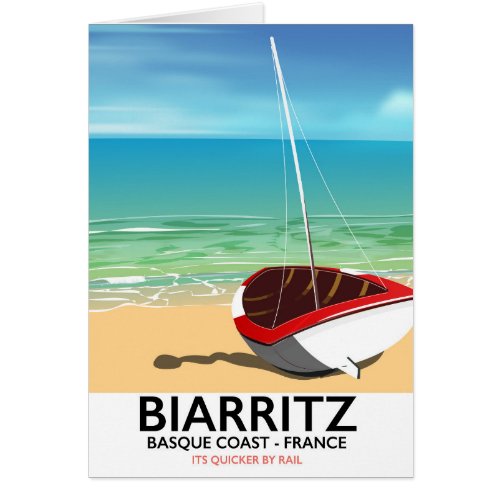 Biarritz France Beach travel poster