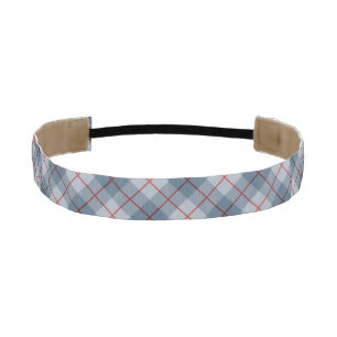 Bias Plaid Blue-Red Stripe Athletic Headband