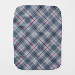 Bias Plaid Blue-Red Stripe Baby Burp Cloth
