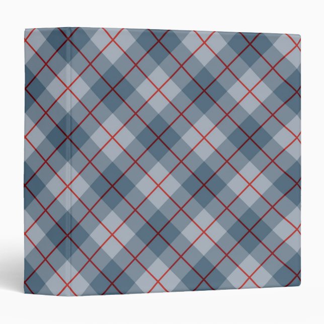 Bias Plaid Blue-Red Stripe Binder (Front/Spine)