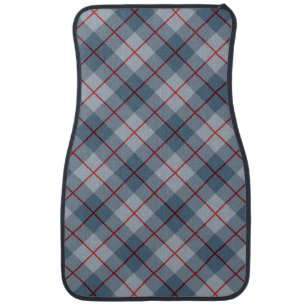 Bias Plaid Blue-Red Stripe Car Mat