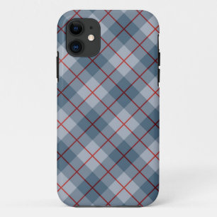 Bias Plaid Blue-Red Stripe iPhone 11 Case