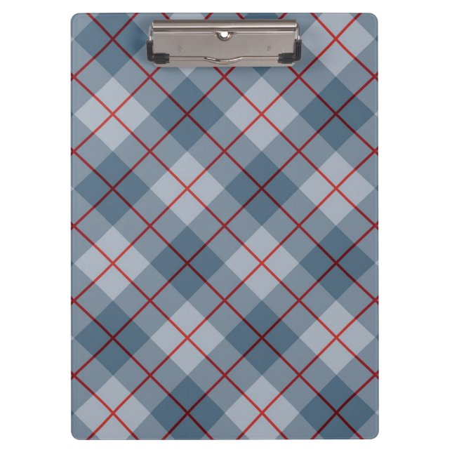 Bias Plaid Blue-Red Stripe Clipboard (Front)