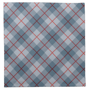 Bias Plaid Blue-Red Stripe Cloth Napkin