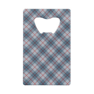 Bias Plaid Blue-Red Stripe Credit Card Bottle Opener