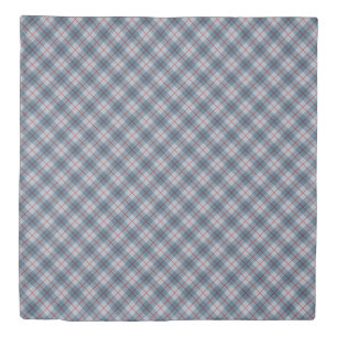 Bias Plaid Blue-Red Stripe Duvet Cover