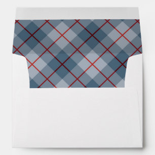 Bias Plaid Blue-Red Stripe Envelope
