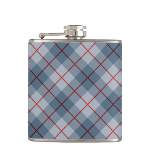 Bias Plaid Blue-Red Stripe Flask