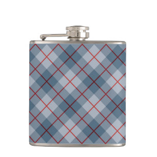 Bias Plaid Blue-Red Stripe Flask
