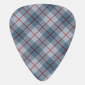 Bias Plaid Blue-Red Stripe Guitar Pick