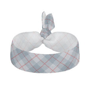 Bias Plaid Blue-Red Stripe Hair Tie