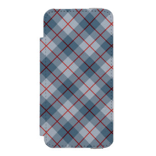Bias Plaid Blue-Red Stripe Wallet Case For iPhone SE/5/5s