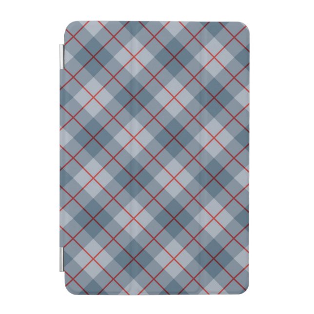 Bias Plaid Blue-Red Stripe iPad Mini Cover (Front)