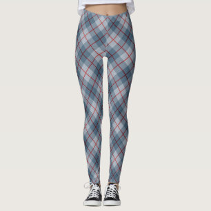 Bias Plaid Blue-Red Stripe Leggings