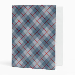 Bias Plaid Blue-Red Stripe Mini Binder