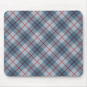 Bias Plaid Blue-Red Stripe Mouse Pad
