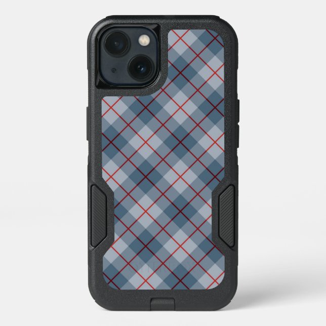 Bias Plaid Blue-Red Stripe Otterbox iPhone Case (Back)