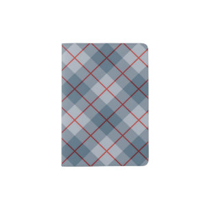 Bias Plaid Blue-Red Stripe Passport Holder