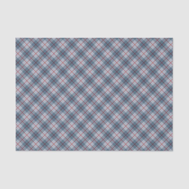 Bias Plaid Blue-Red Stripe Tissue Paper (Front)