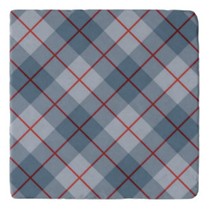 Bias Plaid Blue-Red Stripe Trivet